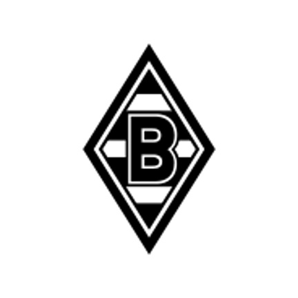 Borussia Mönchengladbach klublogo som rundt sukkerprint til fodboldkage