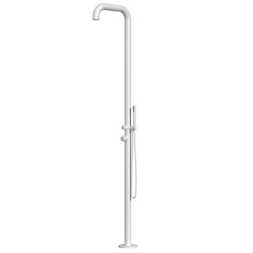 Sined CHIA BIANCA - Rustfri stålbruser med håndbruser i hvid