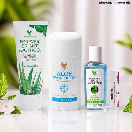 Forever Bright Toothgel, Aloe Ever-Shield Deo, Forever Aloe Lips, Forever Hand Sanitizer