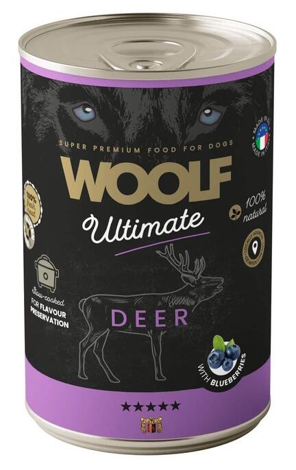 Woolf Ultimate vådfoder Deer with blueberry - 400g
