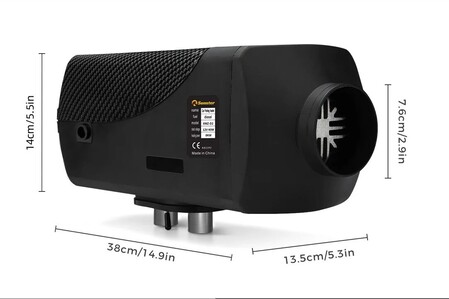 Sunster 2kW dieselfyr -kinafyr til båd – støjsvag oilefyr med Bluetooth og effektiv varme