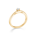 CROWN solitaire and diamond ring in 14 karat gold | Danish design by Mads Z