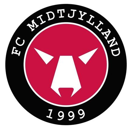 Rundt FC Midtjylland kageprint med navn til personlig fodboldkage