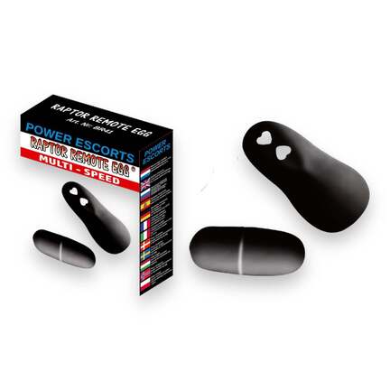 Power Escorts Raptor Remote Egg Multi-Speed – fjernbetjent vibratoræg med justerbar vibration til vaginal og anal brug.