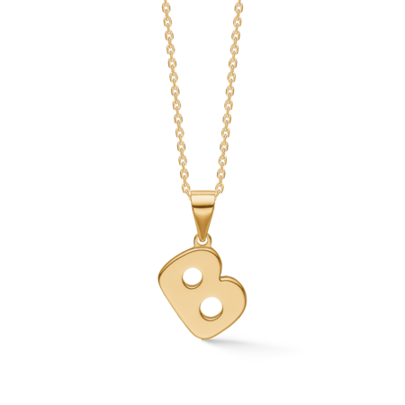 Letters B necklace made of 925 pure sterling silver plated with 18 karat gold plating.
