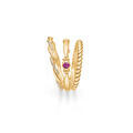POETRY XO ring in 14 karat gold with ruby | Danish design by Mads Z