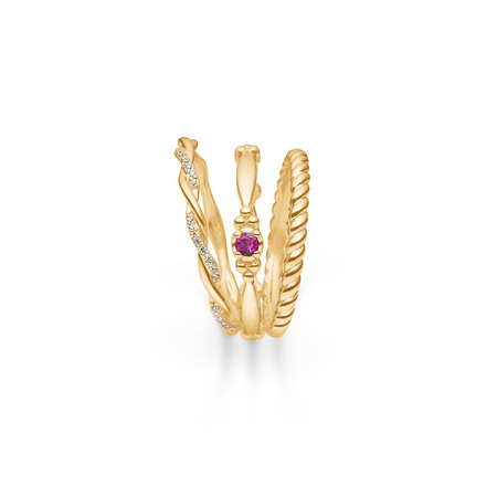 POETRY XO ring i 14 karat guld med rubin | Mads Z
