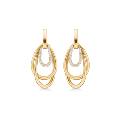 FABIENNE earrings in 14 karat gold with diamonds | Danish design by Mads Z