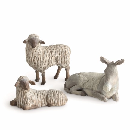 Willow tree gentle stable animals - Stalddyr julekrybbe