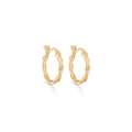 Era Hoops - Earrings with twisted details in an organic look. Made in 925 sterling silver and plated in 18ct gold