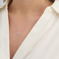 Tender Heart necklace in sterling silver with cubic zirconia, as shown