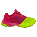 Unisex sportssko i neon pink og limegrøn med robust ydersål