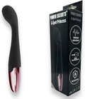 Power Escorts G Spot Princess BR316 Sort – 18 cm G-punktsvibrator i silkeblød silikone med 10 vibrationsindstillinger