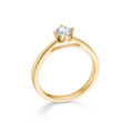 CROWN solitaire and diamond ring in 14 karat gold | Danish design by Mads Z