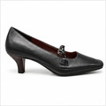 Aerosoles Dimple sort pump med lav hæl – sideprofil