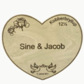 Æresport hjerte i træ til kobberbryllup 12½ år – design 05