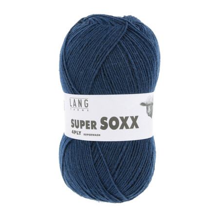 Garnnøgle fra Lang Yarns strømpegarn super soxx i farven steel blue