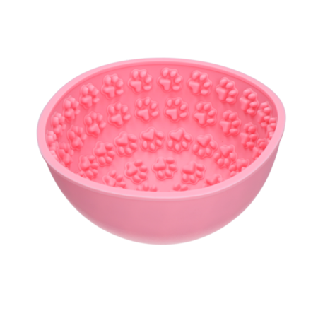 Eat Slow Live Longer Lick Mat Wobble Bowl Pink