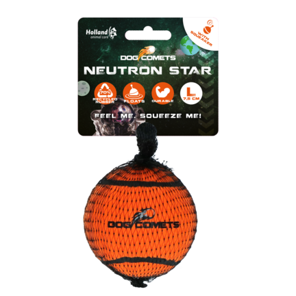 Dog Comets Neutron Star Tennisbold Med Pivelyd - L Ø7,5cm, orange