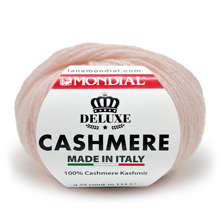 garnnoegle i cashmere fra mondial i farven lyseroed 926