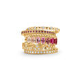 POETRY ring in 14 karat gold with rubies | Danish design by Mads Z