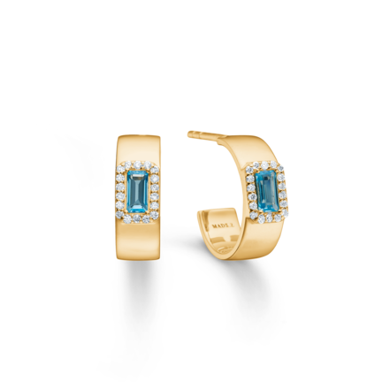 INDIGO earrings in 14 karat gold with diamonds | Danish design by Mads Z