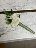 bryllup knaphulsblomst hvide rose nellike