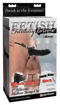 7" Silicone Hollow Strap-On – realistisk hule silikone strap-on med justerbare remme