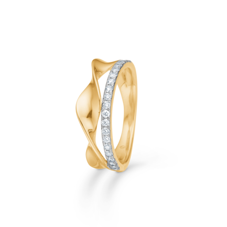Diamond Twist ring i 14 karat guld