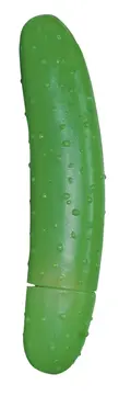 Sex agurke dildo i grønt agurkedesign med sprøjtefunktion og nopper