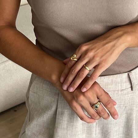 Tangled ring in gold plated silver | Studio Z