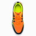 Neon orange sports sneaker med sort og gul design