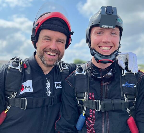 Happy skydivers at Dropzone Denmark