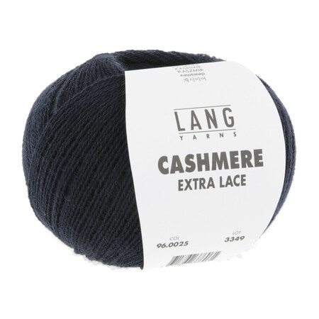 Garnnøgle cashmere extra lace fra Lang Yarns i farven navy