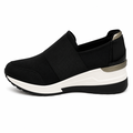 Sorte slip-on sneakers med NK-logo og elastisk rem