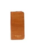 Project 102 Burned Tan lukket, kompakt læderetui til korte strømpepinde