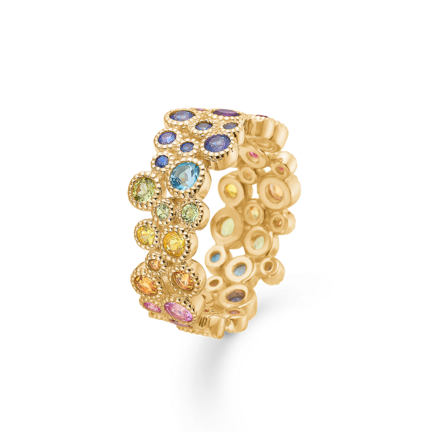 LUXURY RAINBOW ring in 14 karat gold | Danish design by Mads Z
