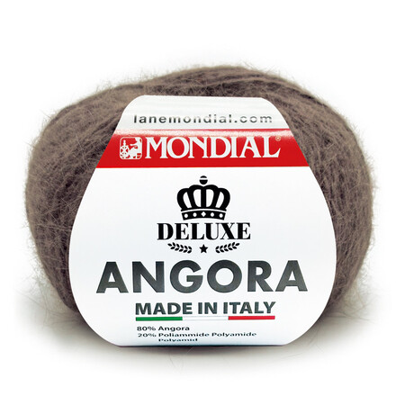 garnnoegle i angora fra mondial i farven brun 627