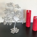 30 cm sølv træ brugskunst bonsai