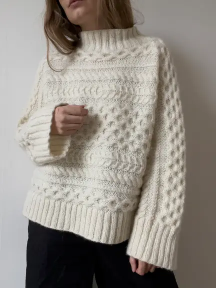 EURUS Sweater Aegyoknit Strikkekit Hjelholt Håndværksgarn
