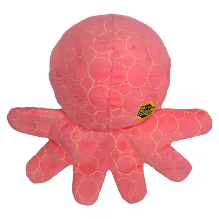 Robust hundelegetøj med lyd – Bite Force Blæksprutte med piv og bløde, knitrende arme