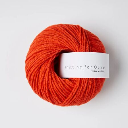 garnnoegle heavy merino fra knitting for olive i farven blodappelsin