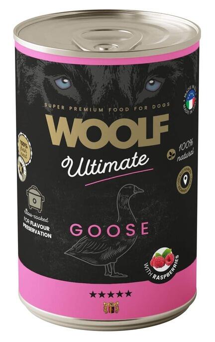 Woolf Ultimate vådfoder Goose with rasberry - 400g