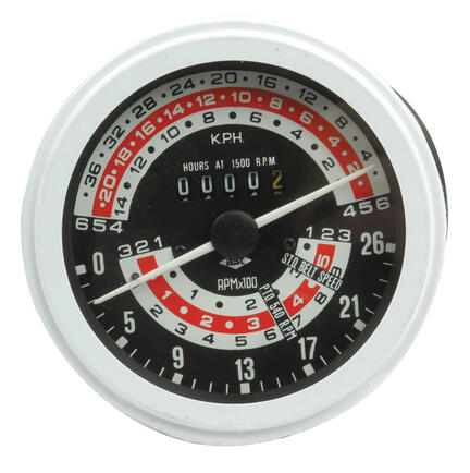 Traktormeter - Multi-Power Km/T  - MF135 Diesel med 6 gear og Multi-Power