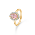 PORTOFINO ring in 14 karat with pink topaz | Danish design by Mads Z