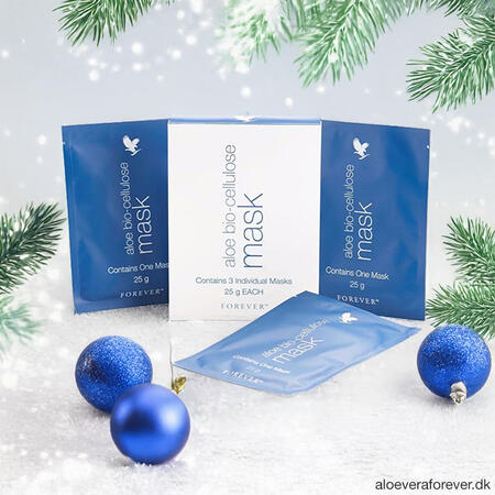 aloe bio-cellulose mask 3-stk. pakning julegaveidé