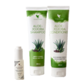 Aloe-Jojoba Shampoo, Aloe-Jojoba Condtioner og Nourishing Hair Oil fra Forever Living
