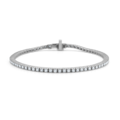 TENNIS bracelet in 14 karat white gold with 1.50 ct. diamonds.