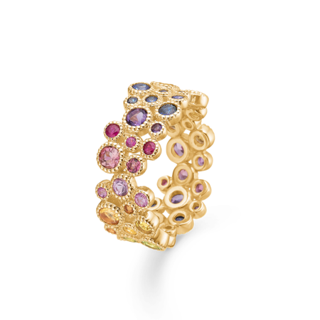 LUXURY RAINBOW ring in 14 karat gold | Danish design by Mads Z