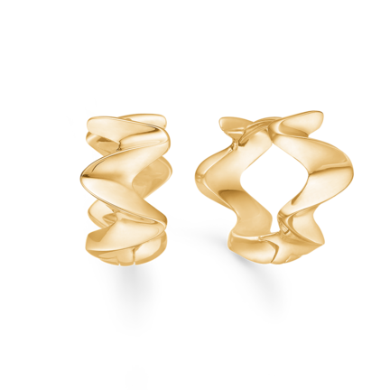 WAVE earrings in 14 karat gold | Danish design by Mads Z